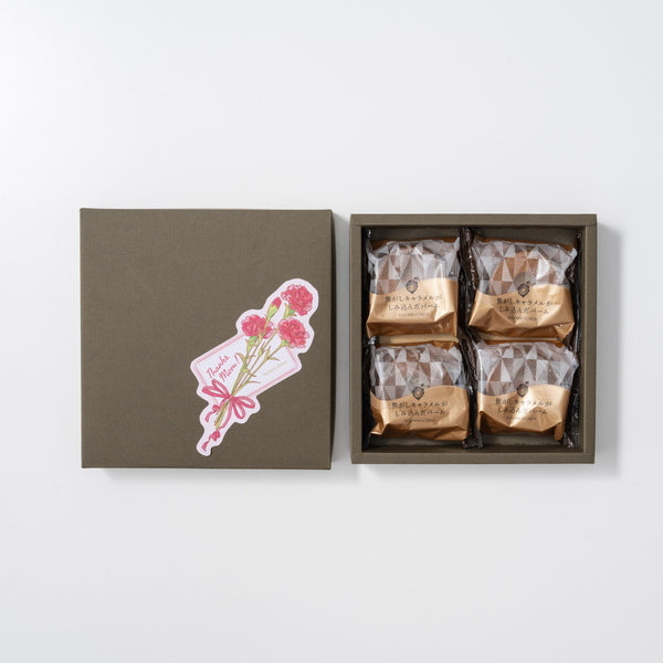 【母の日ギフト】Mホシファーム カーネーション&焦がしキャラメルがしみ込んだバーム4個