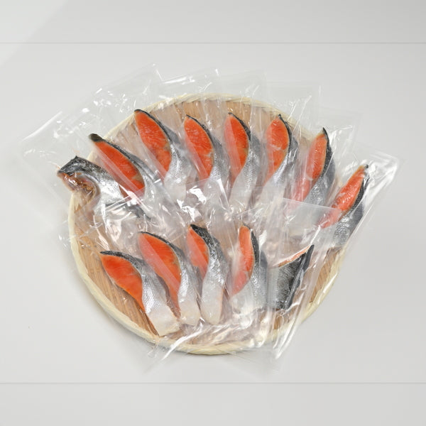 【お歳暮熨斗】低温熟成 塩紅鮭 半身姿切身(個別包装)
