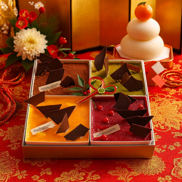 shirokane sweet TOKYO スクエアスイーツおせち 4種ティラミスアソート
(プレーン、マンゴーオレンジ、フランボワーズ、ピスタチオ)