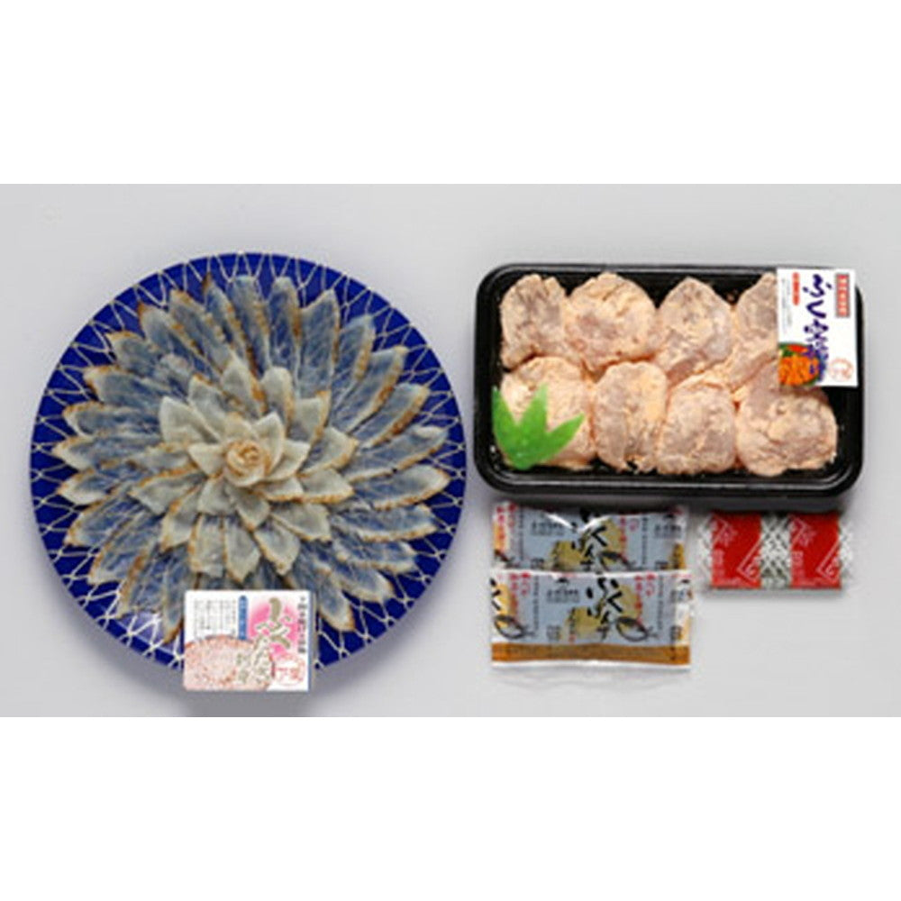 福岡 「ふく太郎本部」 ふく炙り刺身とふくから揚げ