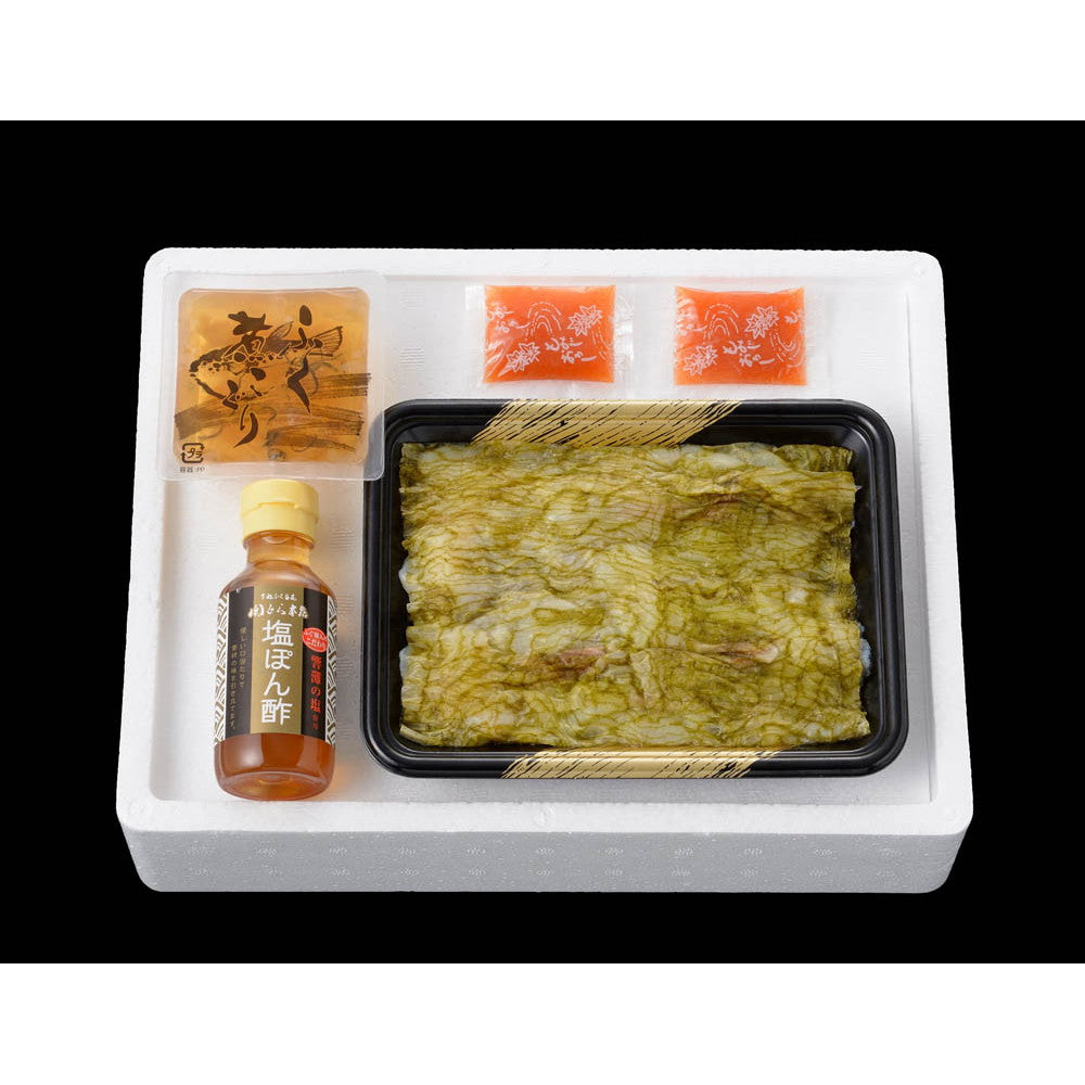 「関とら本店」 焼き真ふく昆布〆(ふく煮こごり付)