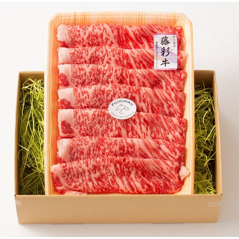 【母の日ギフト】熊本 「フジチク」 藤彩牛ロースすき焼き・しゃぶしゃぶ用 ローススライス500g