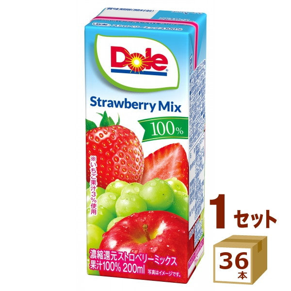 Dole ストロベリーミックス100%【200ml×36本】