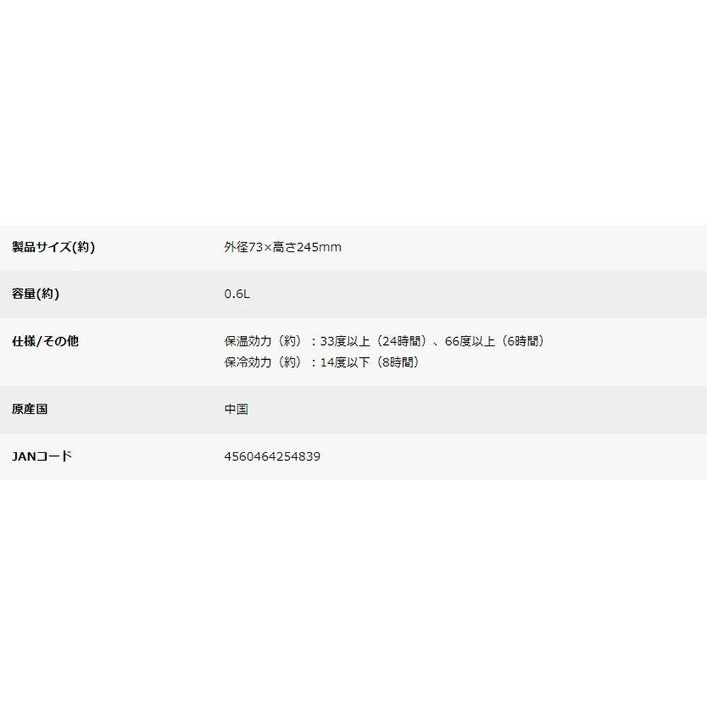 【ギフトカード】キャプテンスタッグ HDボトル600(ブラック)