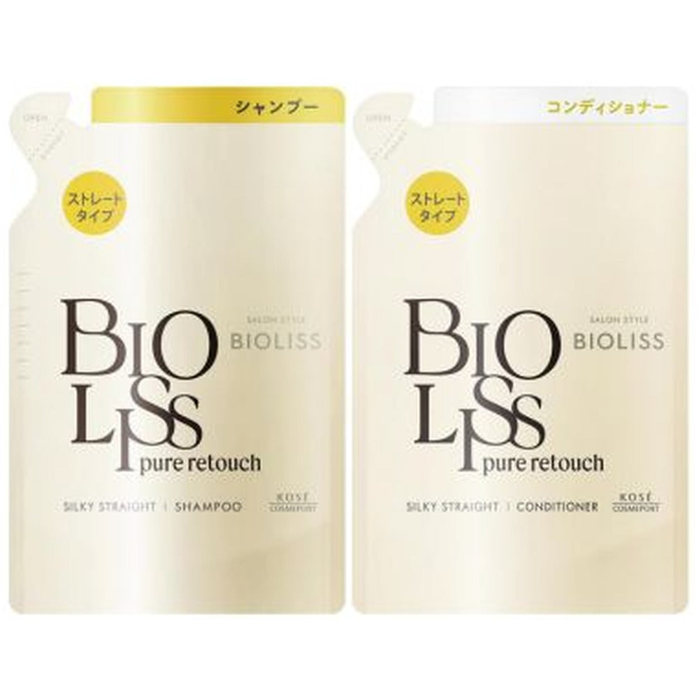 サロンスタイルビオリス ピュアレタッチ うねさぁら シャンプー&コンディショナー 詰替えセット 各340ml【8個】