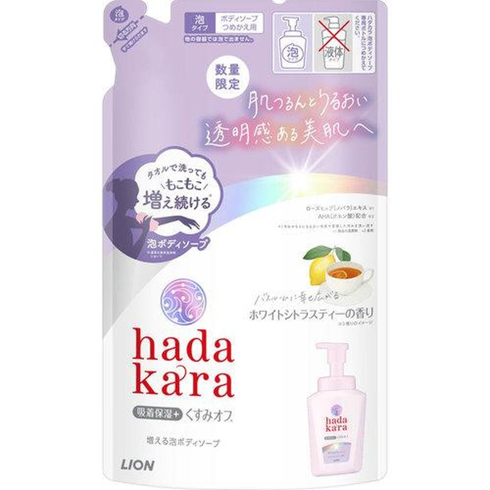hadakara(ハダカラ) 泡ボディソープ ホワイトシトラスティー 詰替え 420ml【8個】