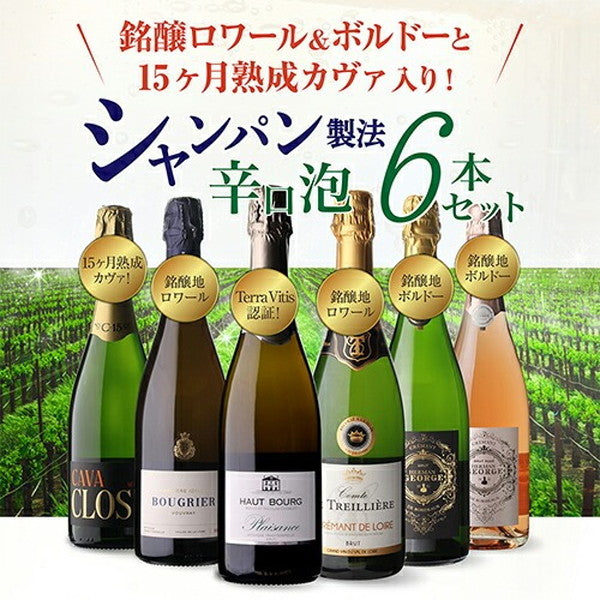 シャンパン製法 辛口泡6本セット【常温便】