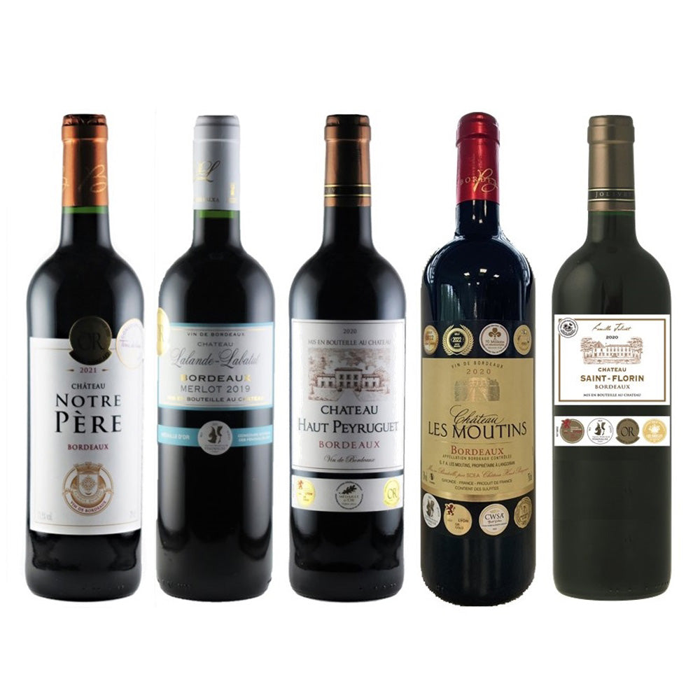 驚異の19金獲得!こだわりボルドー赤5本セット