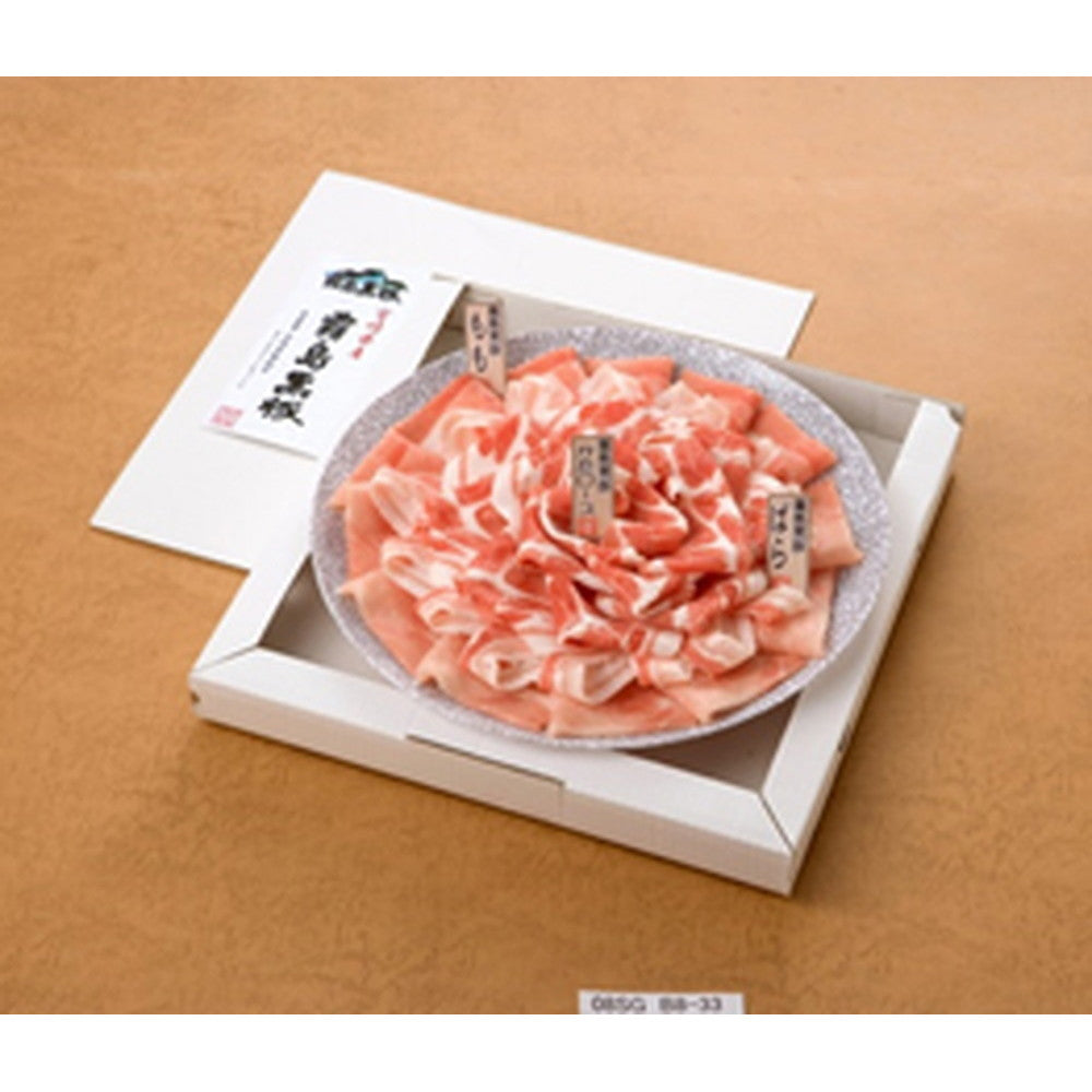 宮崎 霧島黒豚大皿しゃぶしゃぶ「華」 モモ250g、バラ200g、肩ロース200g