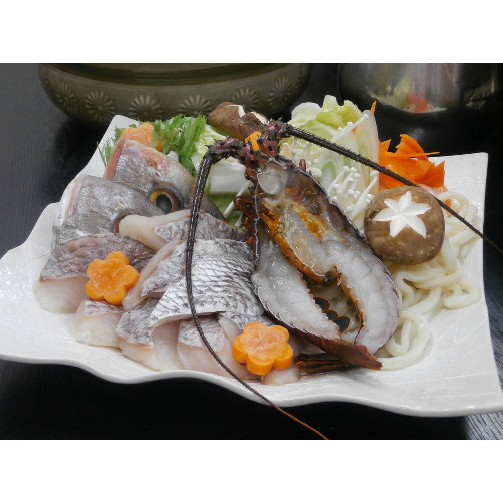 【母の日ギフト】徳島 「吟月」 天然伊勢海老と鯛の祝い鍋セット(生伊勢海老1尾120g等)