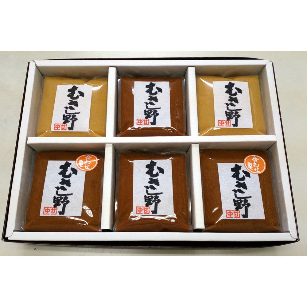 東京 明治十八年創業「あぶまた味噌」むさし野6kg【3種 x 各1kg(x 各2個)】