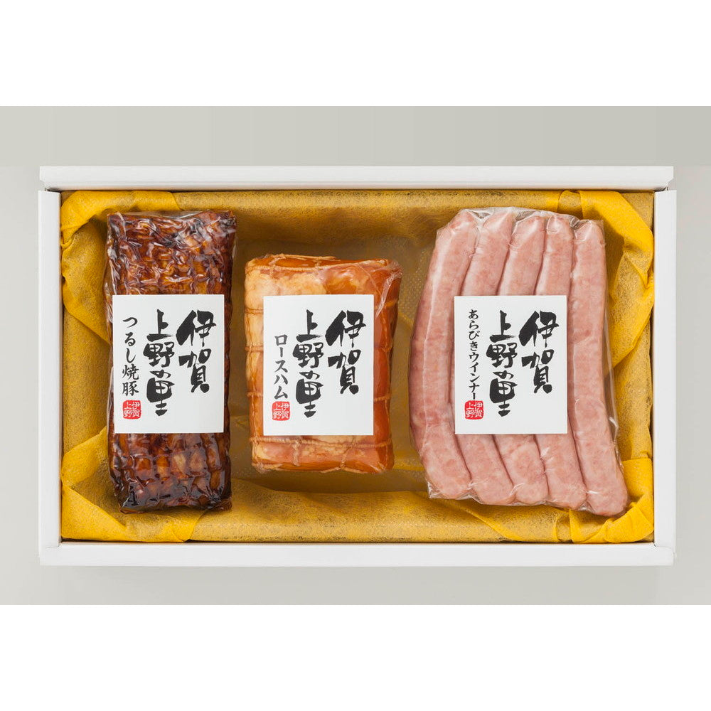 【母の日ギフト】三重 伊賀上野の里 つるし焼豚&ロースハム&ウインナー詰合せ