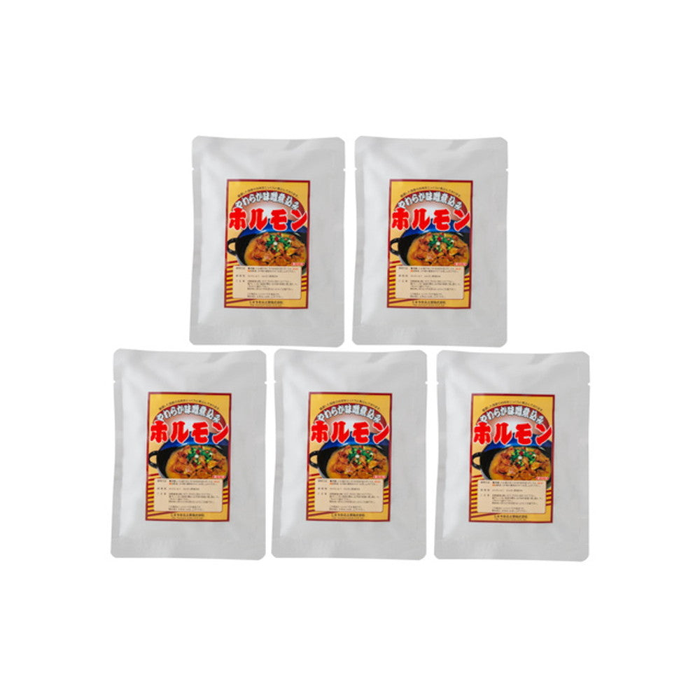 秋田県産豚 やわらか味噌煮込みホルモン計1kg【豚ホルモン200g x 5】