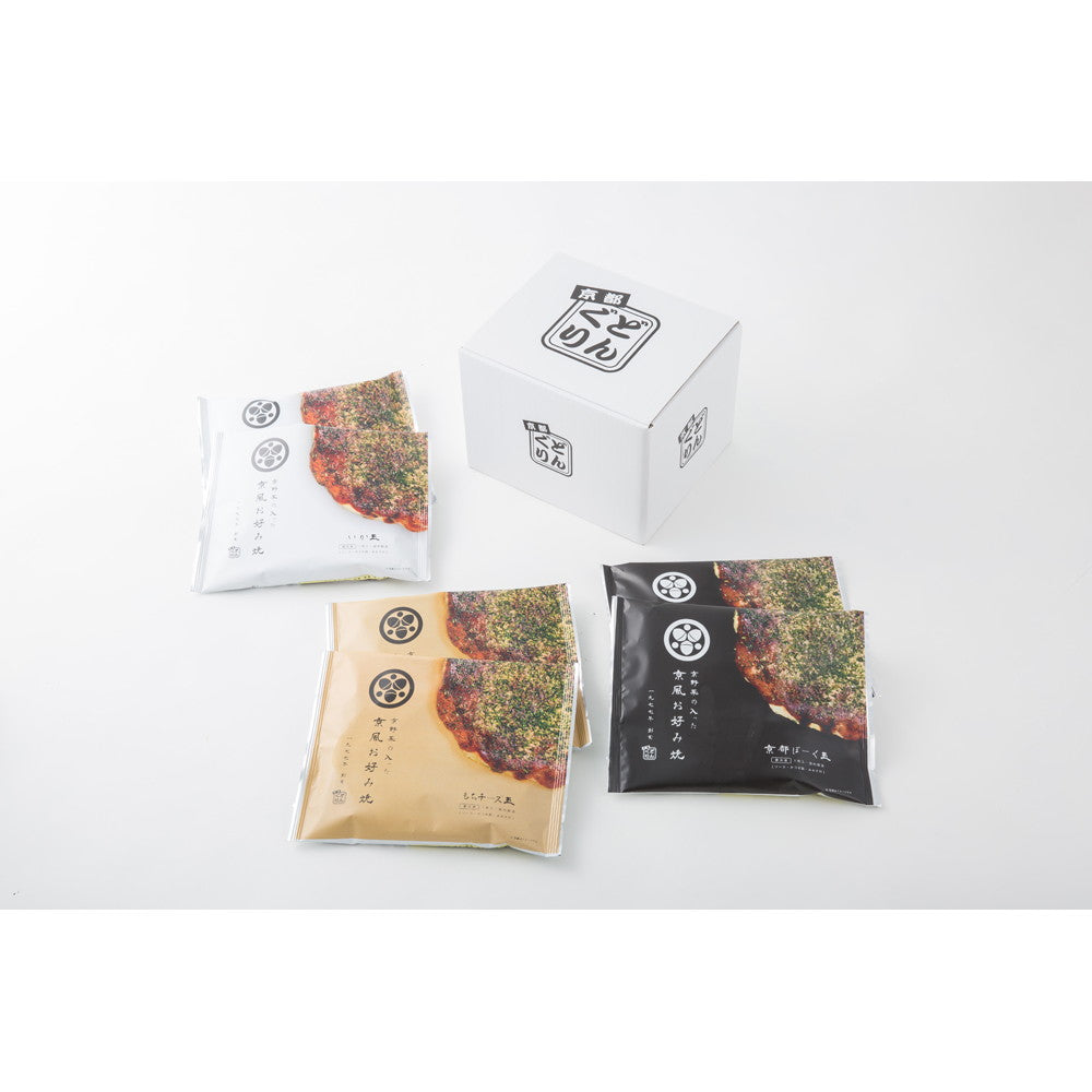 【母の日ギフト】「京都どんぐり」 京野菜の入った京風お好み焼きセット(3種・計6枚)