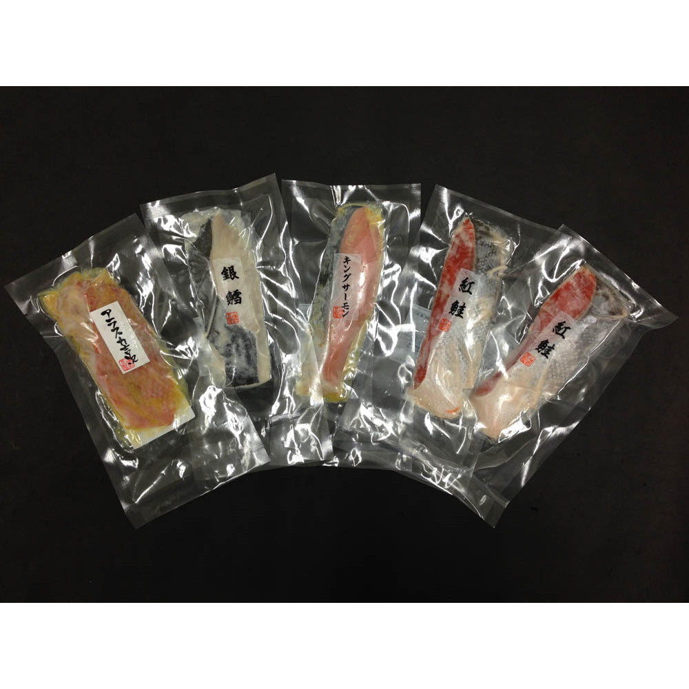 北海道 粕漬と西京漬切身詰合せ【粕漬2種・西京漬け2種 計5切】