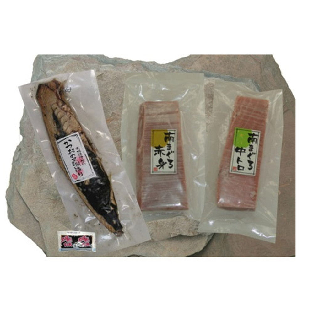 静岡 南まぐろ&鰹尽くし(刺身セット)【南まぐろ赤身・中とろ・かつおたたき黒潮造・たれ付】