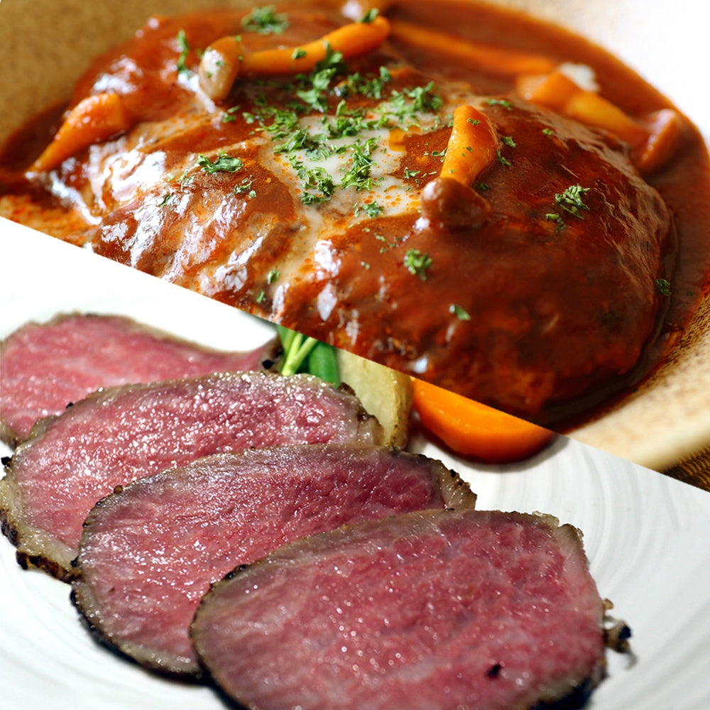 鹿児島黒牛のローストビーフ&ハンバーグ