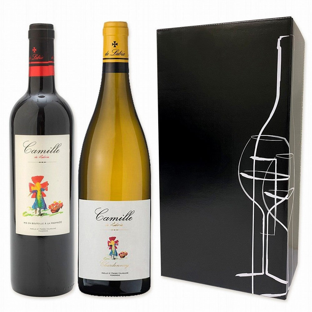 【ギフトカード】フランスワイン 「カミーユ ド ラブリ」 紅白セット (750ml×2本)
