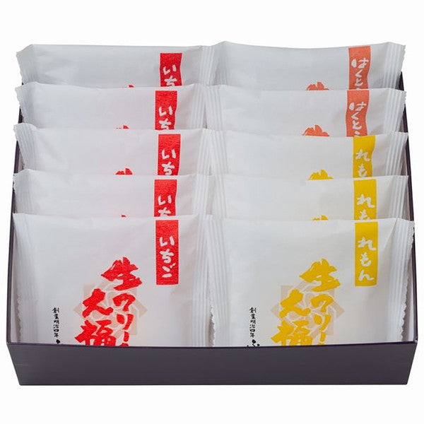 【ギフトカード】岡山 「福井堂」 生クリーム大福3種セット(計10個)