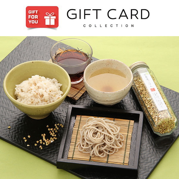 【ギフトカード】 京蕎麦 丹波ノ霧 そば三昧セット(半生蕎麦2人前・霧ノ蕎麦茶・玄そばごはんの素 )