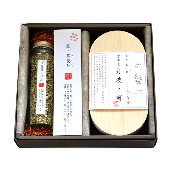 【ギフトカード】 京蕎麦 丹波ノ霧 そば三昧セット(半生蕎麦2人前・霧ノ蕎麦茶・玄そばごはんの素 )