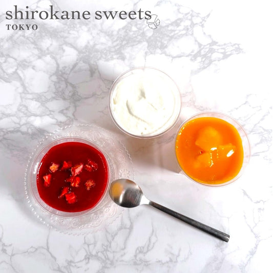 shirokane sweets TOKYO パティシエ手作りフルーツカタラーナ　3種アソート（12個入）