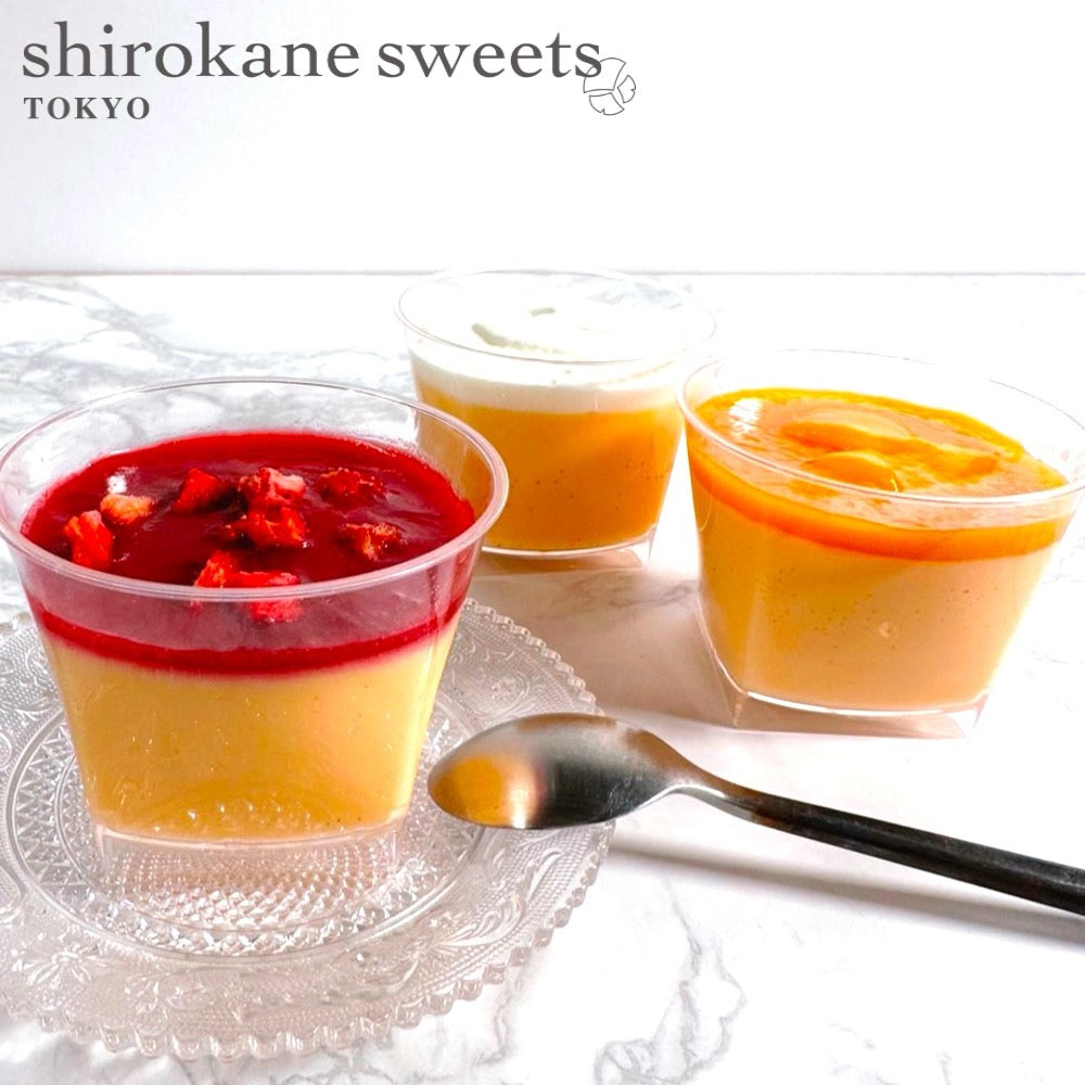 shirokane sweets TOKYO パティシエ手作りフルーツカタラーナ　3種アソート（6個入）