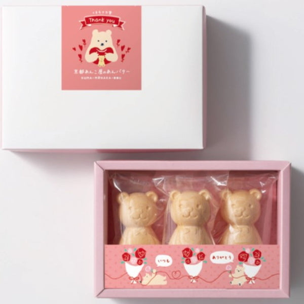 【母の日ギフト】Mホシファーム　カーネーション＆くまモナカ堂　くまの手作りあんバターモナカ３個