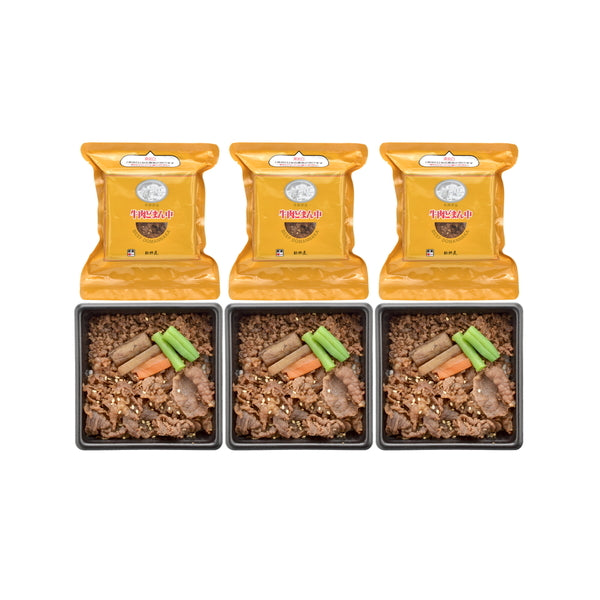 【お歳暮熨斗】＜新杵屋×米沢牛黄木＞牛肉どまん中　一膳ご飯(160g×6個)