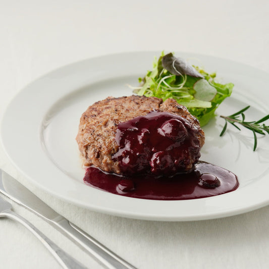 【ギフトカード】1日1組限定フレンチ 「ル ソルシエ」監修ブルーベリーソースと長萩和牛ハンバーグセット