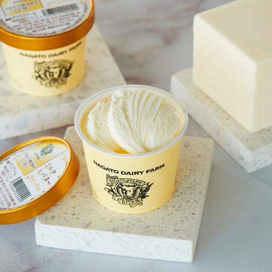 【ギフトカード】長門牧場「カルピス(株)バター」アイスクリーム　ミルク＆バター７個