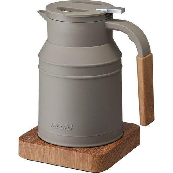 mosh! 電気ケトル0.8L 空焚き防止機能付き（ブラウン）