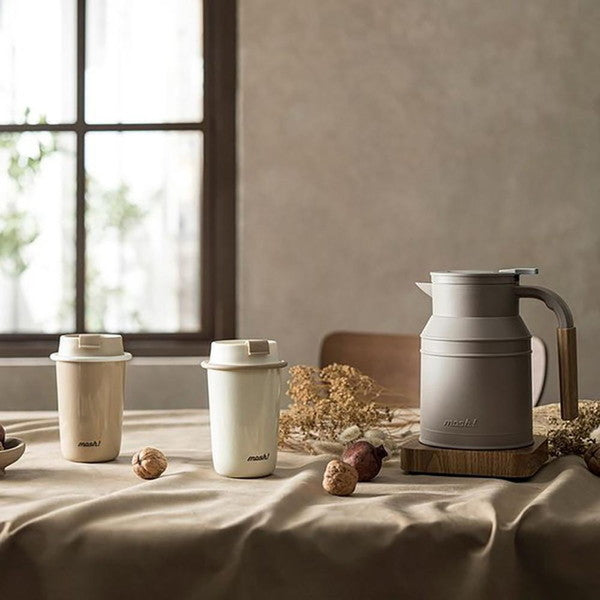 mosh! 電気ケトル0.8L 空焚き防止機能付き（ブラウン）