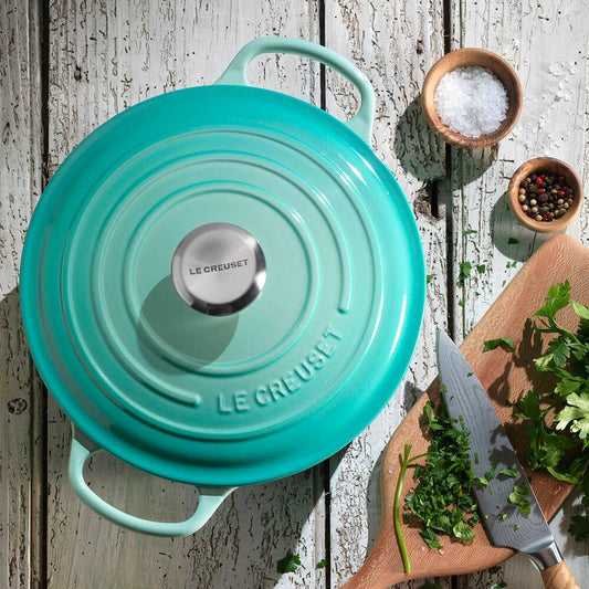 【ギフトカード】ル・クルーゼ シグニチャーココット・ロンド　22cm(クールミント)