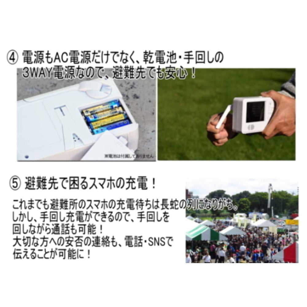 日常使いする多機能防災ポータブルTV＆ラジオ 【エコラジNEO ホワイト】