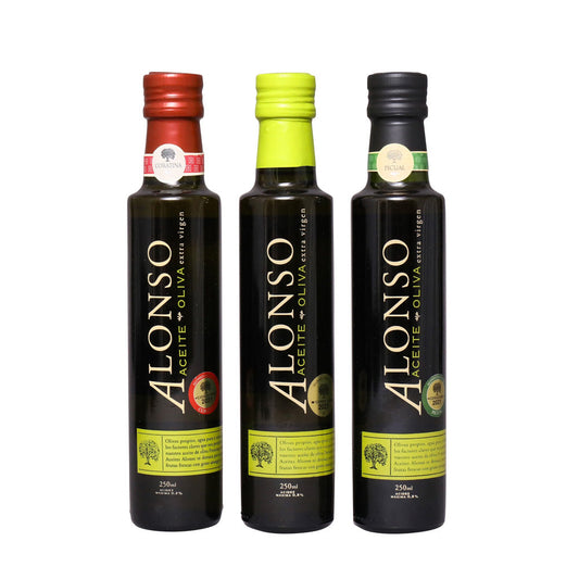 【ギフトカード】【受賞歴多数】ALONSO エクストラヴァージンオリーブオイル 3種(BLEND・CORATINA・PICUAL)各1本