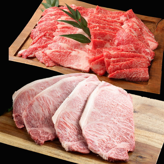 滋賀 「徳志満」 近江牛焼肉・ステーキ(合計1.6kg)