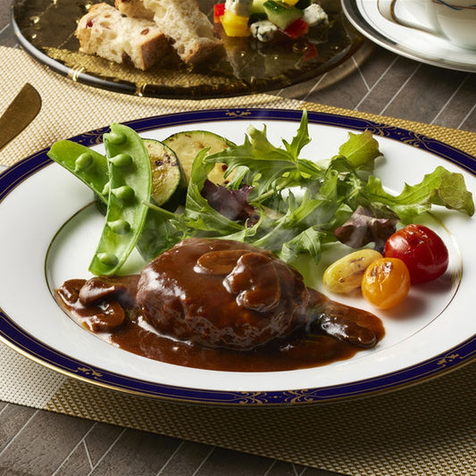 神奈川 「横浜ロイヤルパークホテル」監修 赤ワイン仕立てのデミグラスソースハンバーグセット　(180g×4)