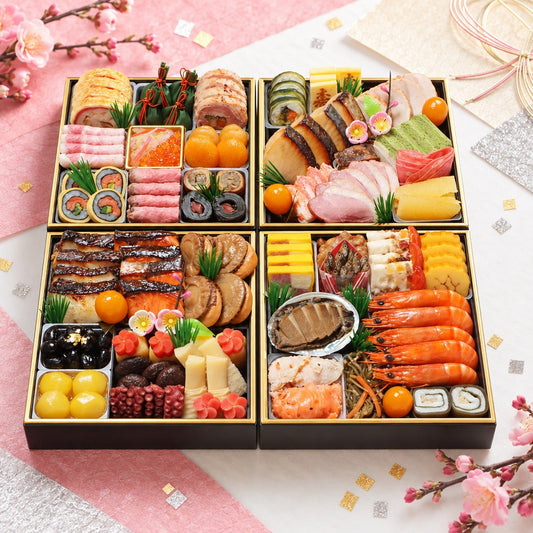 【冷蔵】「わらびの里」 料亭おせち四段重【49品】
