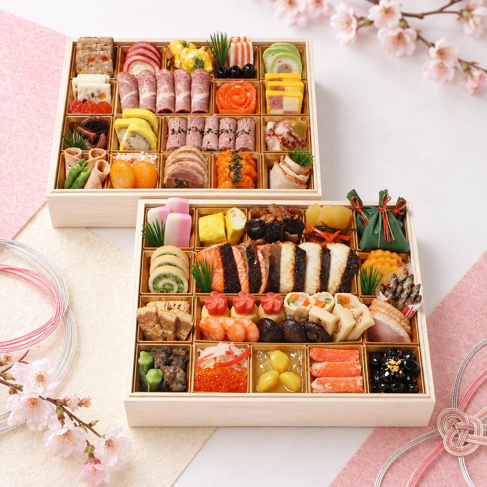【冷蔵】「わらびの里」 料亭おせちオードブル2段重【51品】