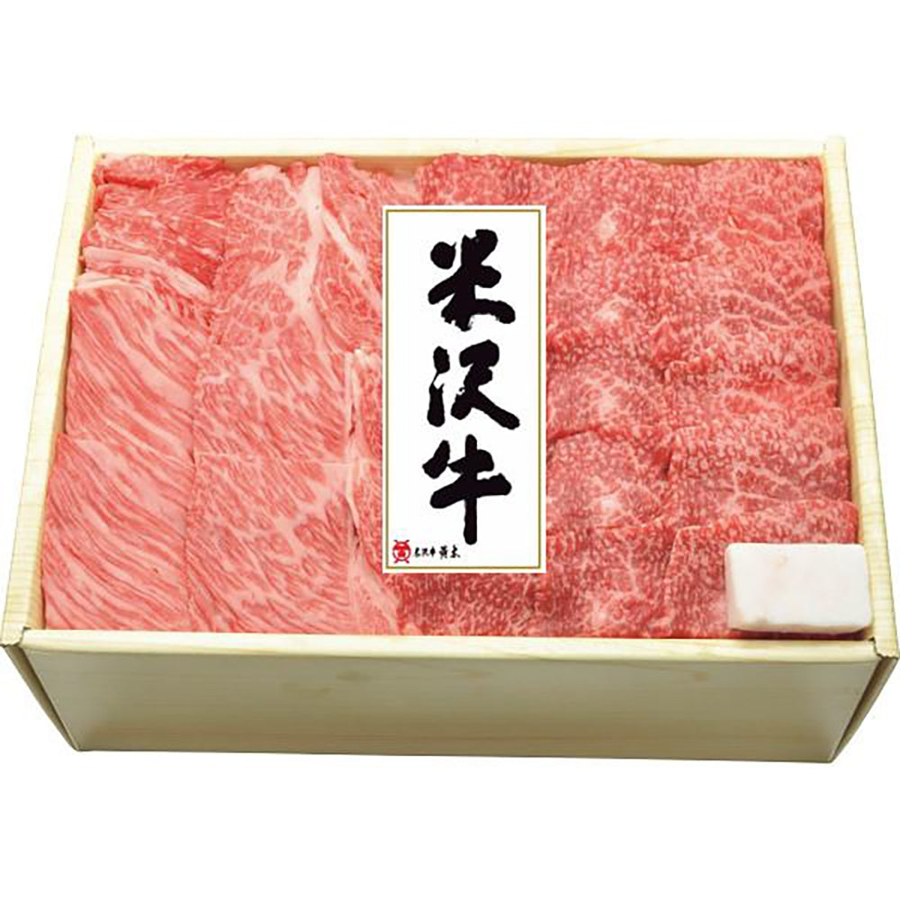 【ギフトカード】山形　創業大正12年「米沢牛 黄木」　焼肉用　バラ400g