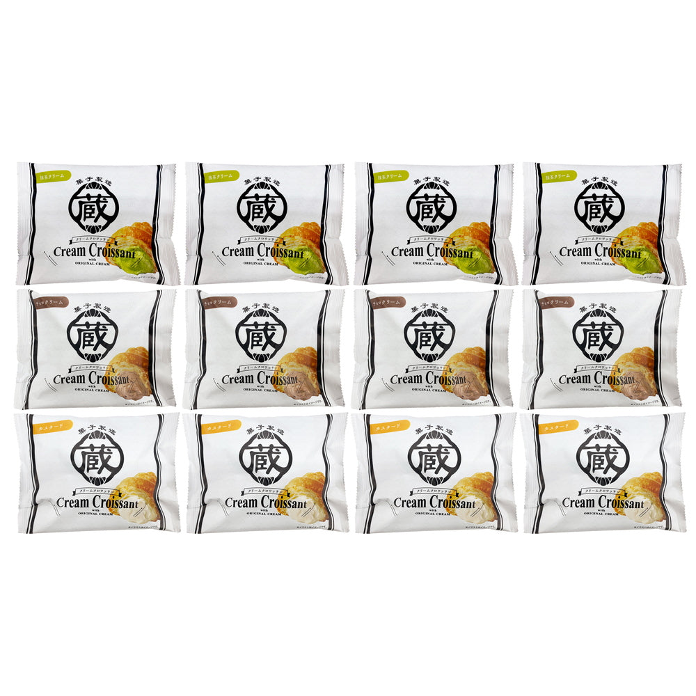 【ギフトカード】岡山 「蔵家」 クリームクロワッサン3種セット（12個）