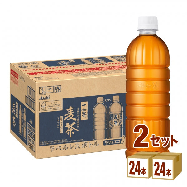 アサヒ 十六茶麦茶 ラベルレス 660ml【48本(2ケース)】