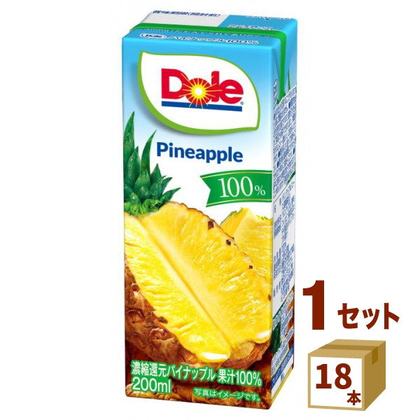 Dole ドール パイナップル 100%【200ml×18本】