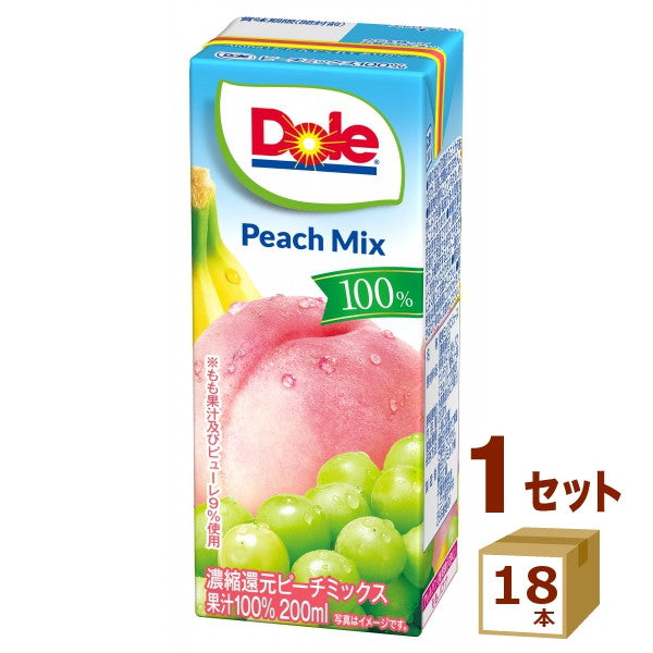 Dole ピーチミックス 100%【200ml×18本】