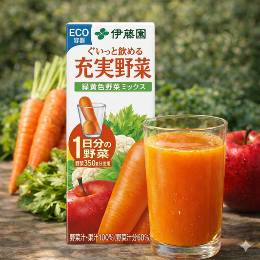 伊藤園充実野菜緑黄色野菜ミックス紙パック200ml×24本×2ケース(48本)