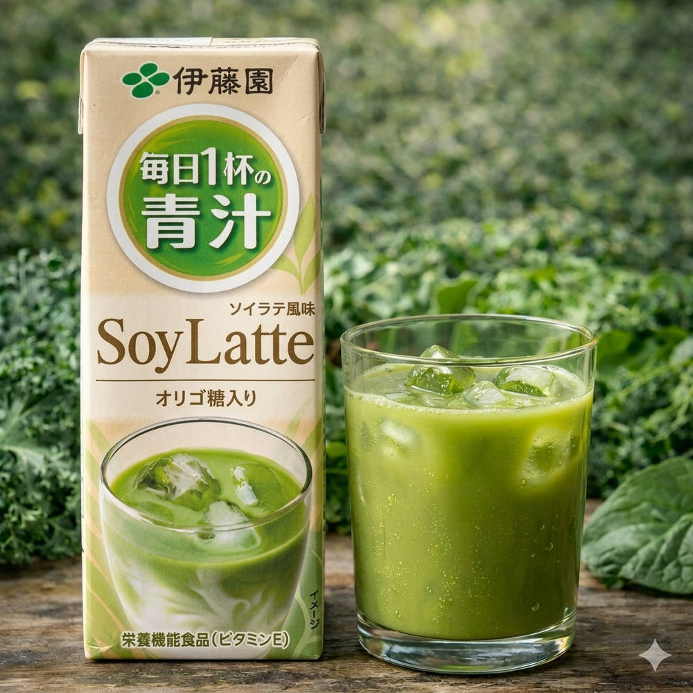 伊藤園毎日1杯の青汁ソイラテ紙パック200ml×24本×4ケース(96本)