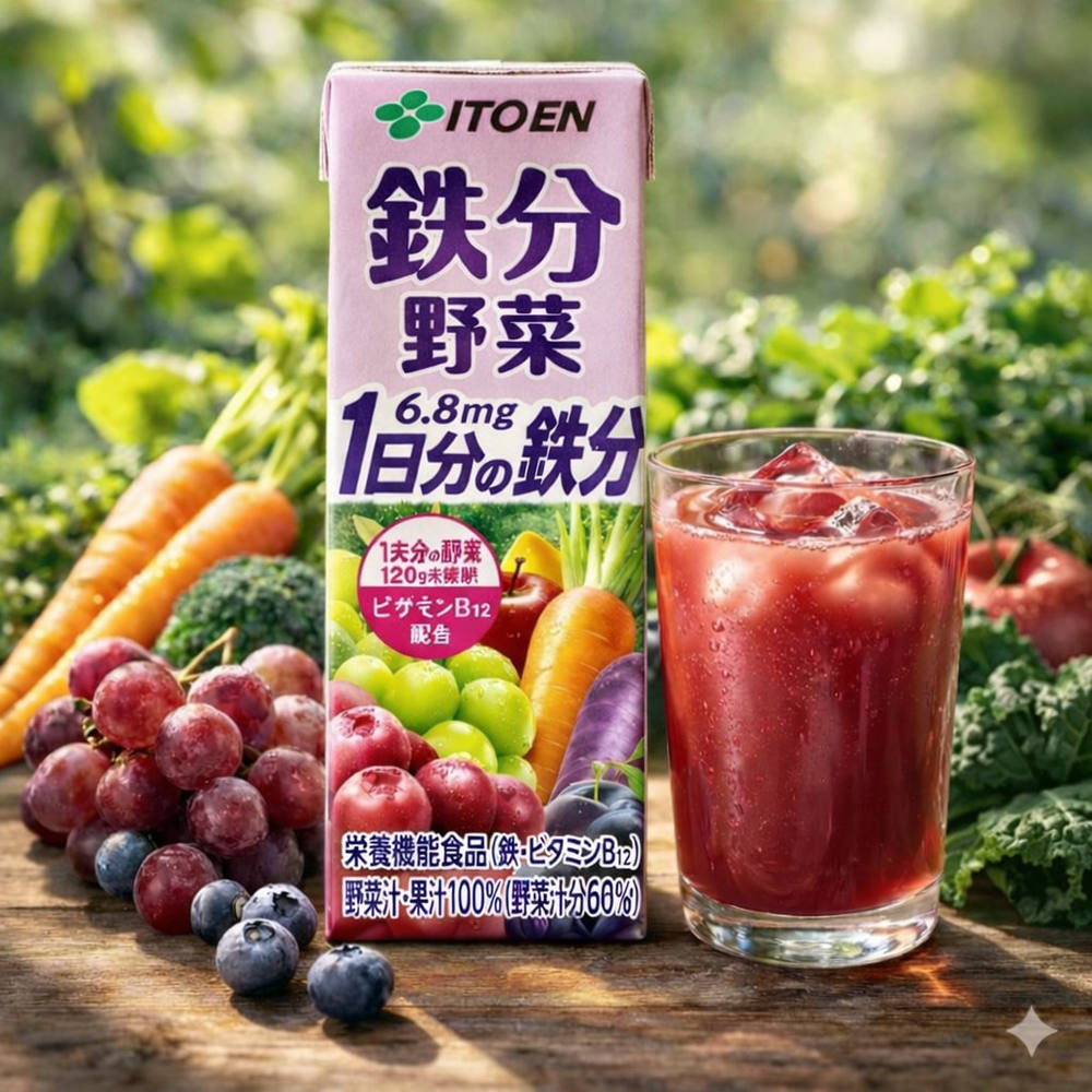 伊藤園鉄分野菜１日分の鉄分パック200ml×24本×2ケース(48本)