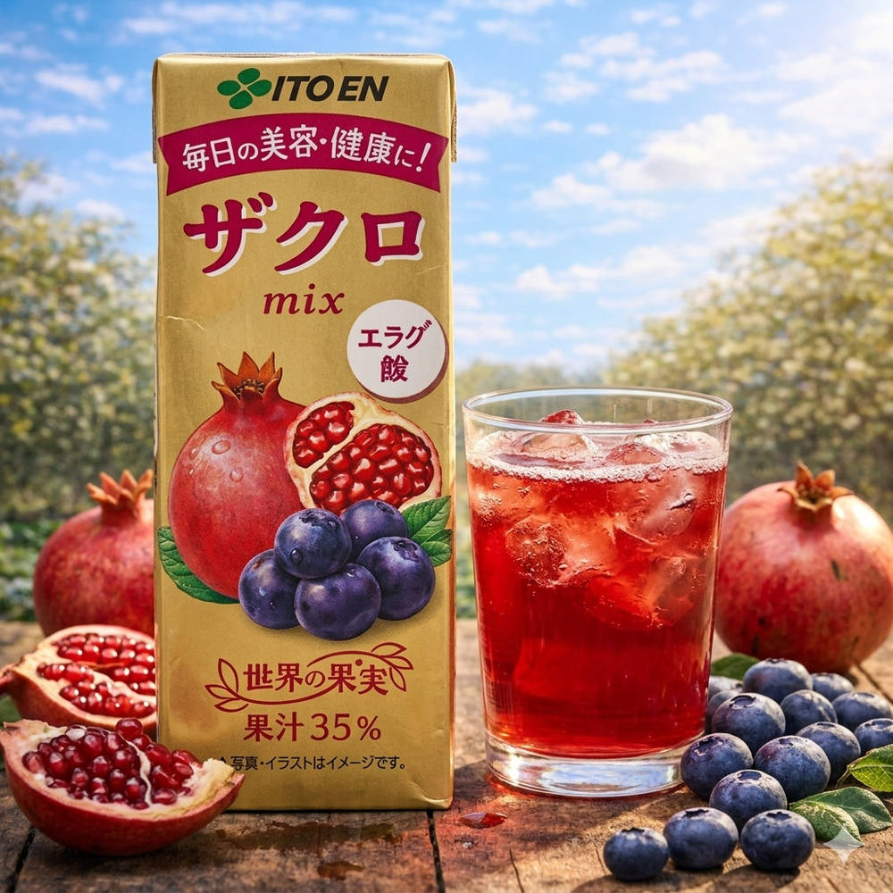 伊藤園ザクロmix紙パック200ml×24本×2ケース(48本)