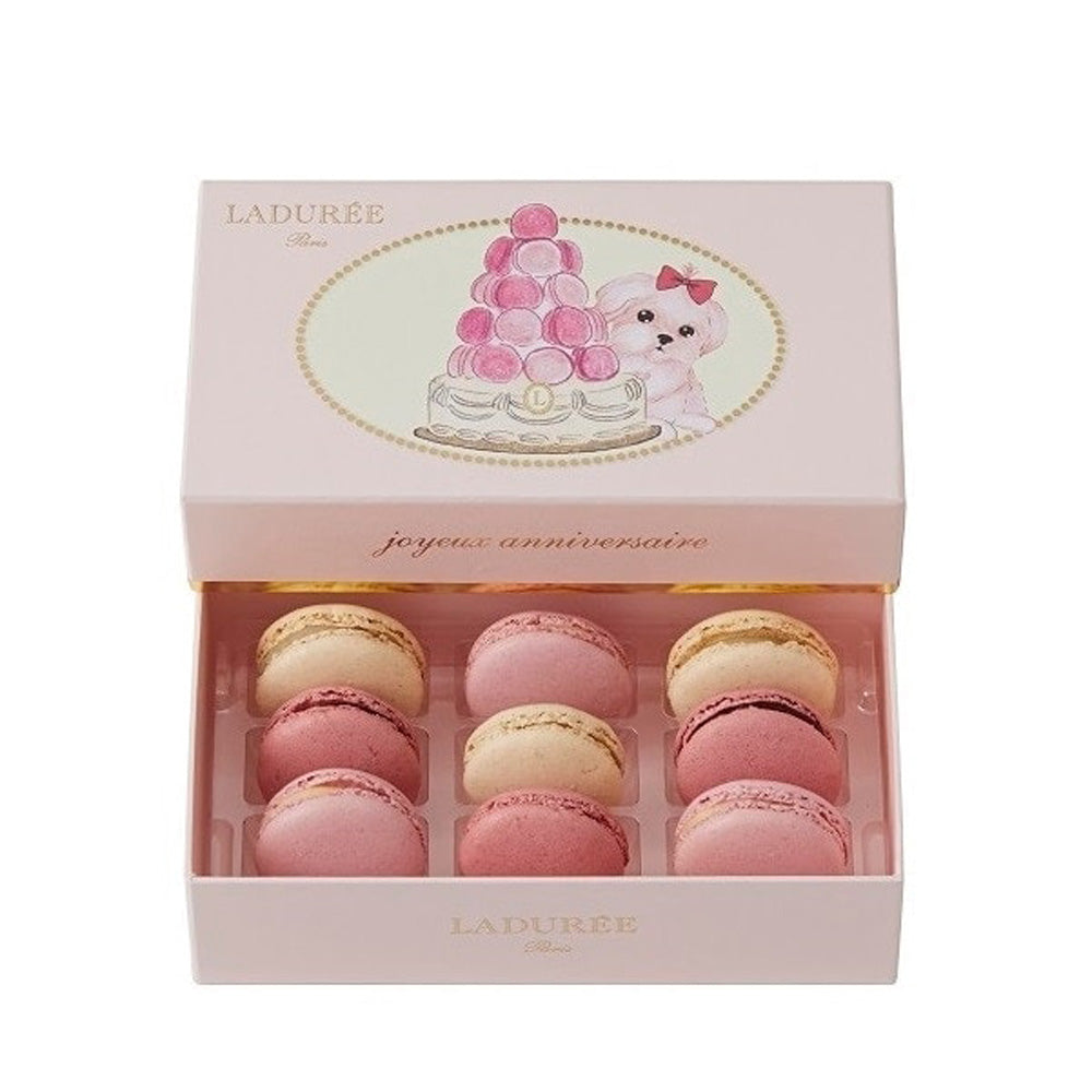 【ギフトカード】LADUREE（ラデュレ）HappyBirthday from Sand マカロン9個入り